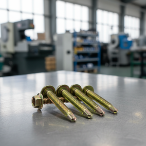 Vis autoperceuse à tête hexagonale en acier au carbone classe 8, galvanisée au zinc et au phosphate, filetage standard, modèle PDC 1 pouce, durable - Product Image 1