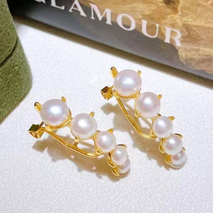 Boucles d'oreilles pendantes en argent S925 de style français, perle noire naturelle, couleur bonbon, design trésor, 12-13 mm avec boîte cadeau - Product Image 3