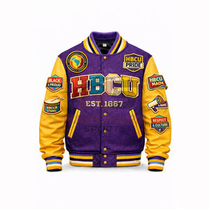 Chaqueta Unisex HBCU Estilo Letterman – Chaqueta Tradicional de Lana con Mangas de Cuero para Mostrar el Orgullo Universitario - Product Image 1