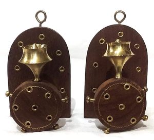 Soporte de Incienso de Madera y Latón Hecho a Mano, para Montar en la Pared, con Receptáculo para Cenizas y Doble Ranura para Incienso, Decoración Aromática - Product Image 6