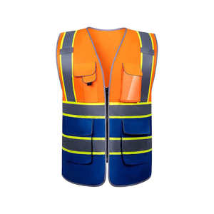 Veste de sécurité haute visibilité avec logo personnalisé, plusieurs poches et bandes réfléchissantes pour ingénieurs, vêtements de travail de protection - Product Image 6