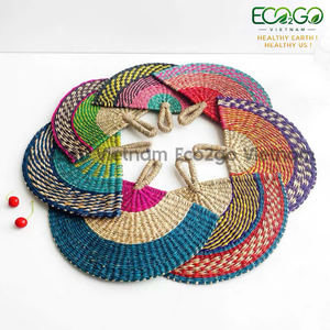 Ventilateur mural en jonc de mer de couleur personnalisée, vente en gros depuis l'usine du Vietnam - Eco2go Vietnam - Product Image 4