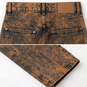 Mens Baggy Acid Wash Jeans Denim Oversized Loose Fit Vintage Streetwear Casual Wear Trendy Fashion Apparel Style - Product Image 3