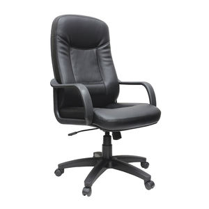 Chaise de bureau exécutive Kinsha DK-01 en cuir PU, accoudoirs fixes, base pivotante, design ergonomique, dossier solide, cadre en plastique, réglable - Product Image 2
