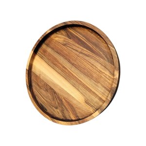 Plato de Servir de Madera Personalizado, Plato de Cena de Madera Natural, Vajilla Ecológica Hecha a Mano para Uso Doméstico y Comercial - Product Image 4