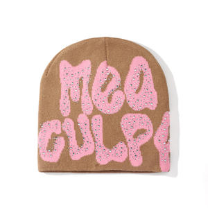 mohair beanie <b>cap</b> custom logo High Quality 100% Cotton <b>Winter</b> Beanie <b>Cap</b> for Unisex Outdoor Use - Product Image 6