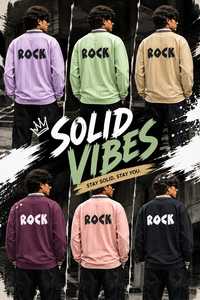 T-shirt à manches longues et col en V pour homme, imprimé appliqué Stockify Rock, qualité supérieure, style décontracté, vente en gros - Product Image 4