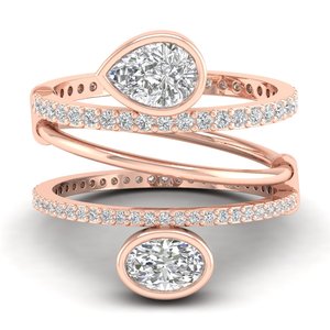 Bagues de promesse de mariage en or massif 14 carats avec diamants HPHT CVD cultivés en laboratoire pour femmes, certifiées IGI, bijoux fins, prix de gros REYES - Product Image 1