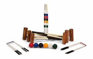 Jeu de croquet portable en bois pour six joueurs avec une forte rétention d'air - Product Image 6