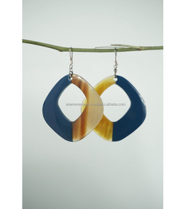 Natural Buffalo Horn Drop <b>Earrings</b> Handmade Boho Fashion Jewelry for Women - Product Image 3