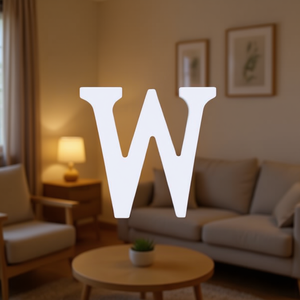 Lettera Decorativa Ilan W 11Cm Bianca Per Decorazione Casa - Product Image 3