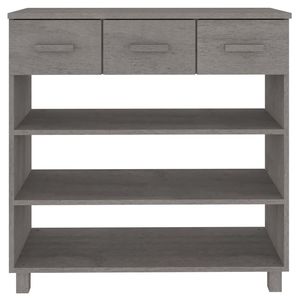 Mesa consola de pino de madera maciza gris claro HAMAR 35,4 "x 13,8" x 35,4" - Product Image 5
