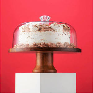 Nouveau design, support à gâteau rond multifonction en bois, ensemble de table pour la présentation de gâteaux d'anniversaire, de mariage, décoration de fête - Product Image 1