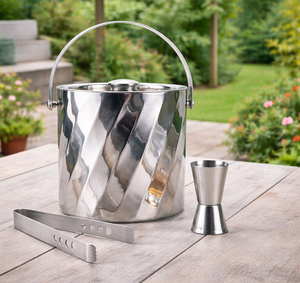Luxury Stainless Steel <b>Ice</b> <b>Bucket</b> Double-Walled | Vacuum <b>Insulated</b> SS <b>Ice</b> Box with Swing Handle for Hotel, Bar & Party - Product Image 5