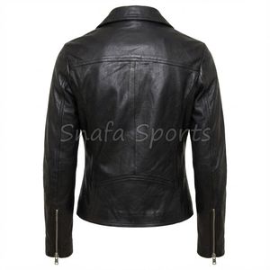 Chaqueta Corta Elegante de Cuero Sintético Negro para Primavera/Invierno, Ligera y Transpirable, Estilo Urbano - Product Image 2