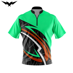 Custom High Quality <b>Bowling</b> Shirts Wholesale Heat-Transfer Printing Breathable Short Sleeve Jerseys Stretch Slim Fit Quick Dry - Product Image 3