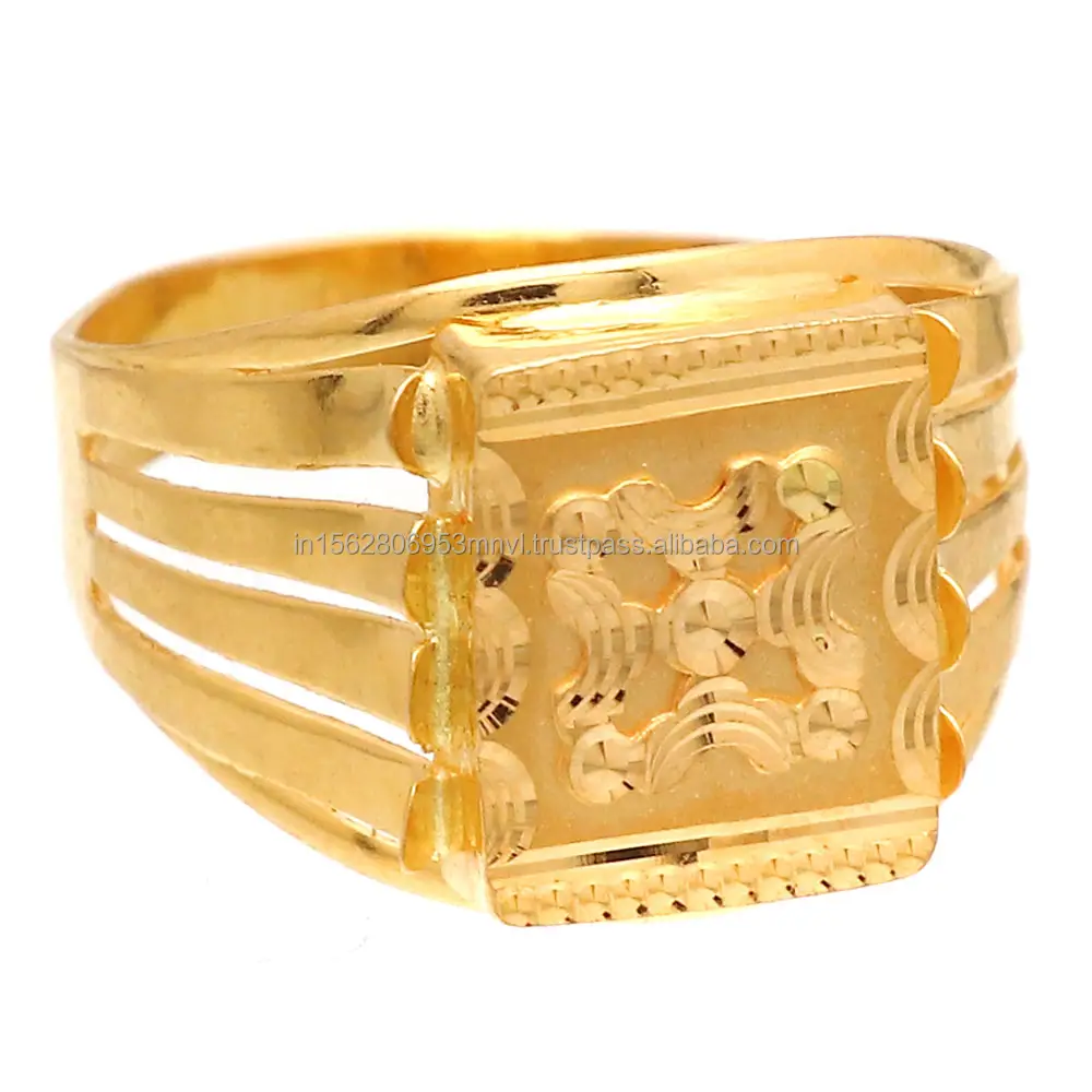 UPS envío joyería para mujer Miss You venta 22K mayor oro liso trabajo hecho a mano diseño stepaunts anillos antiguos