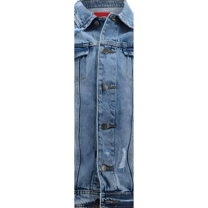 Chaqueta Vaquera Casual Vintage para Hombre, Ecológica, Transpirable, Lavable, Corte Ajustado, Lavado a la Piedra, en Poliéster/Algodón, para Invierno - Product Image 6