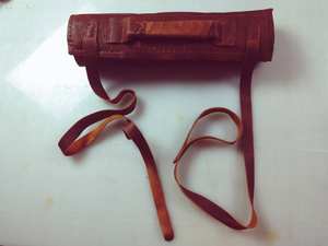 Genuine Leather Eco-Friendly Portable Knife <b>Roll</b> <b>Bag</b> Culinary Chef <b>Tool</b> Case Handmade in Pakistan LKR-0224 - Product Image 4