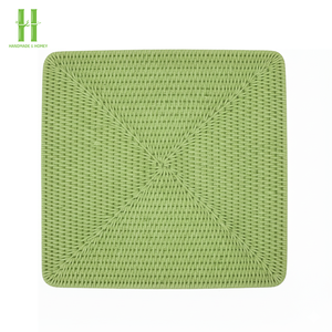 Eco-friendly Rattan Charger <b>Plate</b> Wall Decoration Round Flower Rattan Placemat Home Rattan Table <b>Mats</b> OEM Made In Vietnam - Product Image 2