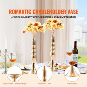 24 Pezzi Vasi per Fiori da Matrimonio in Metallo Dorato da 50 cm, Supporti per Centrotavola per Tavoli da Esposizione di 6 Metri - Product Image 2