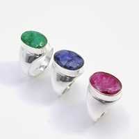 Bague turque unisexe en argent sterling 925 avec émeraude facettée, style ethnique, sertie en clos, design pour amoureux, bijoux de mode