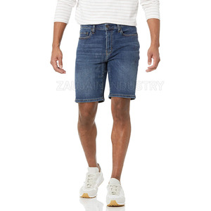 Pantalones cortos de mezclilla informales para hombre, de corte relajado, tela ligera y transpirable, pantalones de verano cómodos y a la moda para la calle - Product Image 2