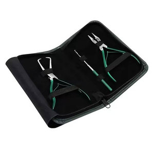 Professional Manufacture All in One Hair Extension Tools Kit with Stainless Steel Pliers Pulling <b>Needle</b> Loop <b>Threader</b> Tail Comb - Product Image 1
