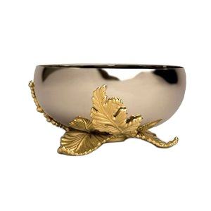 Cuenco de fruta de mármol y vidrio de Metal de latón antiguo Cuencos de fechas de Metal - Product Image 3