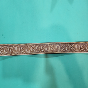 Ceinture pour hommes occidentaux en cuir de vache véritable 100% sur mesure avec gaufrage et conception d'impression - Product Image 6