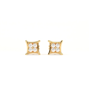 Pendientes de Diamantes Cultivados en Laboratorio Aarinya Kite-Frame, Certificados por IGI, Oro de 14K, Minimalistas, Regalo de Boda o Compromiso - Product Image 1