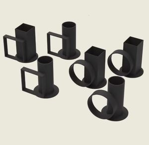 Metal Iron Art Painted Retro Handheld <b>Small</b> Candle Holder Stand <b>Container</b> Base Candlestick Home Decoration - Product Image 4