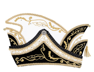Sombrero de Príncipe Premium con Corona Bordada, Adorno Plateado y Borla, para Festivales y Carnavales - Product Image 2