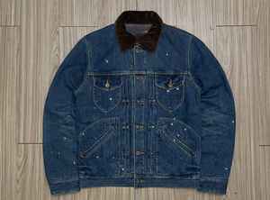 Veste en jean vintage personnalisée pour l'hiver, style formel et streetwear décontracté, avec broderie imprimée patchwork et décoration boutonnée - Product Image 3