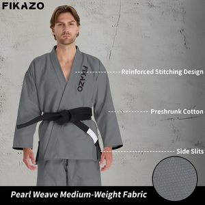 ชุดยูโด BJJ คุณภาพสูง ผ้าฝ้ายทอแบบเพิร์ลวีฟ ระบายอากาศได้ดี น้ำหนักเบา ทนทาน ชุดฝึกซ้อม รับสกรีนโลโก้ สำหรับผู้ชายและผู้หญิง - Product Image 5
