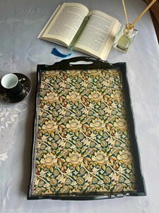 Plateau en bois de qualité supérieure avec motif floral imprimé en émail pour événements spéciaux, cuisine et service à domicile - Fabricant de produits - Product Image 3