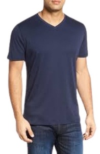 Camiseta suave con cuello en V, corte regular, para uso diario, informal, de manga corta y ligera para hombre - Product Image 3