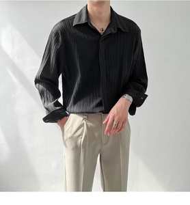 Camisa de moda casual para hombre de primavera y otoño |   Camisa versátil de manga larga y corte holgado - Product Image 5