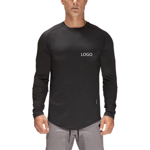 T-shirts en gros, t-shirts pas chers, t-shirts de fitness à séchage rapide et haute élasticité, chemises pour hommes à manches longues - Product Image 5