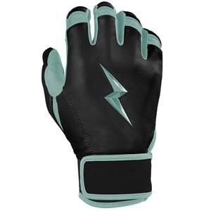 Full Finger <b>Baseball</b> <b>Gloves</b> Pitcher Black Mint Green Lightning Design Nylon Material Breathable Non-Slip Hook Loop Closure - Product Image 6