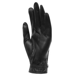 Gant de golf noir en cuir véritable pour main droite, antidérapant, avec fermeture auto-agrippante, usage sportif unisexe - Product Image 3