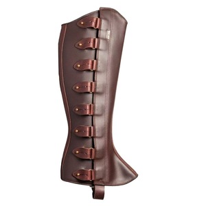 OEM Custom Leather <b>Half</b> <b>Chaps</b> Soft Cowhide Equestrian Horse Riding Gaiters Heavy Duty Riding Boot <b>Chaps</b> LHC-0057 - Product Image 5