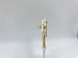 Everyday Sophistication Gold-Plated Minimalist Design <b>Pearl</b> Stone Fine <b>Dangle</b> <b>Earrings</b> Classic Style Wedding Party Gift for - Product Image 2