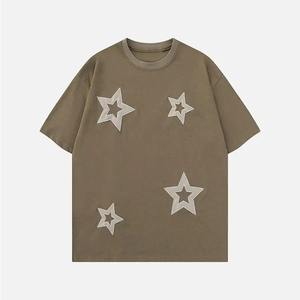 T-shirts pour hommes en coton 100% pour l'été, style streetwear, avec logo personnalisé, tissu tricoté léger, respirant et à séchage rapide, vente en gros - Product Image 5
