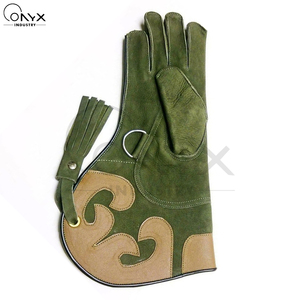Guantes de Cetrería de Cuero Vacuno con Logotipo Personalizado, Guantelete de Entrenamiento Duradero, Guantes Resistentes a Arañazos para Manipulación de Mascotas - Product Image 3