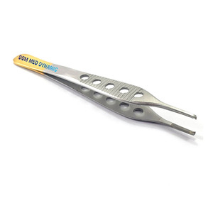 Pince à tissus Adson de haute qualité 12 cm TC 1x2 dents, pointe lisse, en acier inoxydable, instrument chirurgical manuel réutilisable, ergonomique DMD - Product Image 1