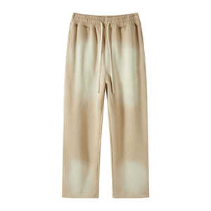 Men's Green washed Sweatpants Loose Fit Elastic Waist Drawstring Cotton Casual <b>Pants</b> - Product Image 2