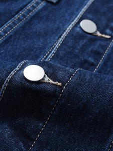 Men's Vintage Patchwork Button Denim <b>Jacket</b> Acid Wash Retro Style Formal Casual Streetwear Winter Turn-down Collar Button Front - Product Image 4