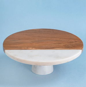 Wood & <b>Marble</b> <b>Cake</b> <b>Stand</b> Platter Luxury Design Handmade Parties <b>Cake</b> Decoration Pieces <b>Cake</b> <b>Stand</b> Top Price - Product Image 1