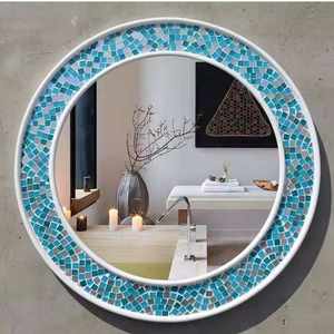 Espejo de Pared de Lujo con Incrustaciones de Hueso y Diseño Floral, Marco Decorativo Hecho a Mano para Decoración del Hogar - Product Image 5